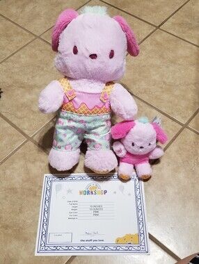 Build A Bear Sanrio Strawberry Ice Cream Pochacco Plush W/ Clothes & Mini Plush